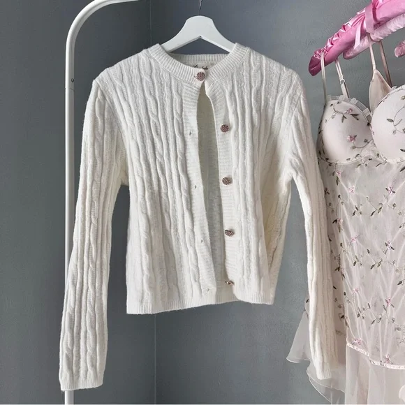 Adorable Cable Knit Cardigan Sweater π¦’ - Picture 3 of 3